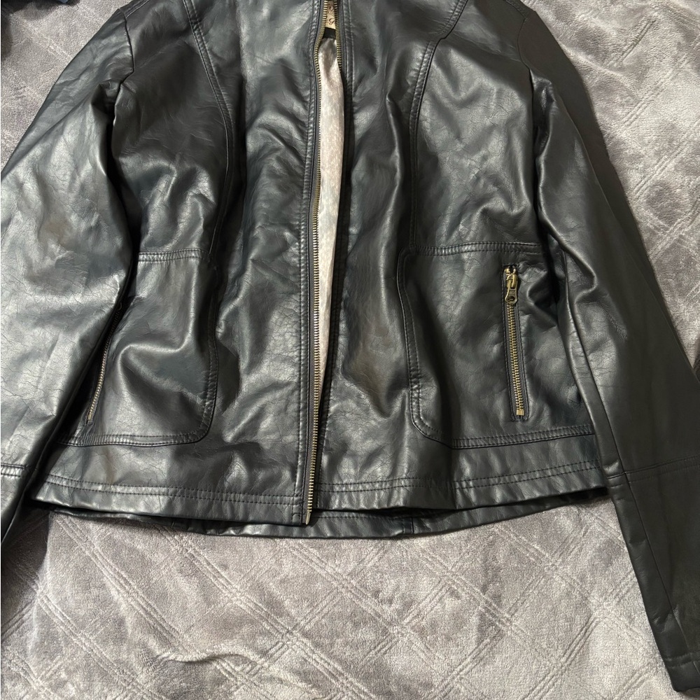 Black Jacket with Zipper Closure
